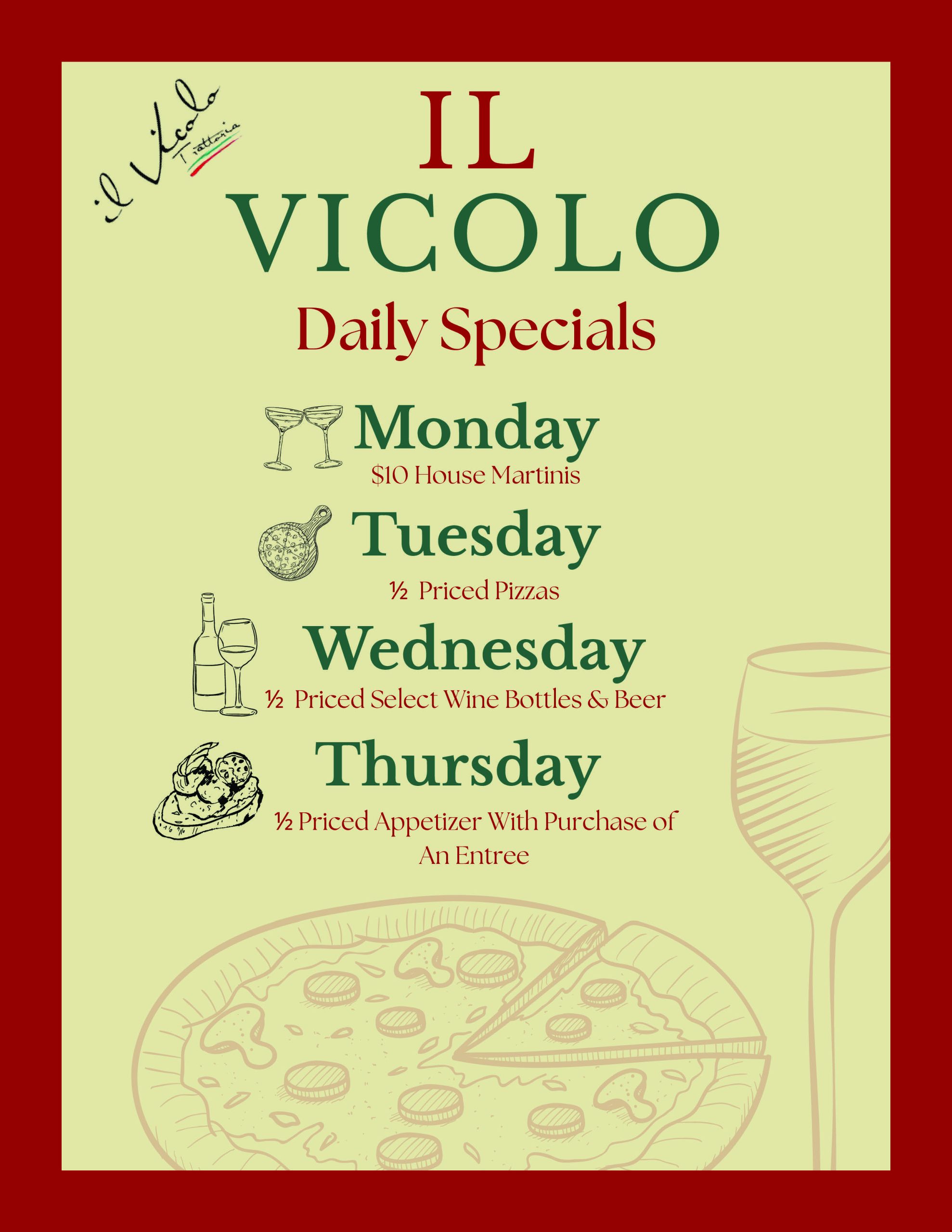 Il vicolo daily specials