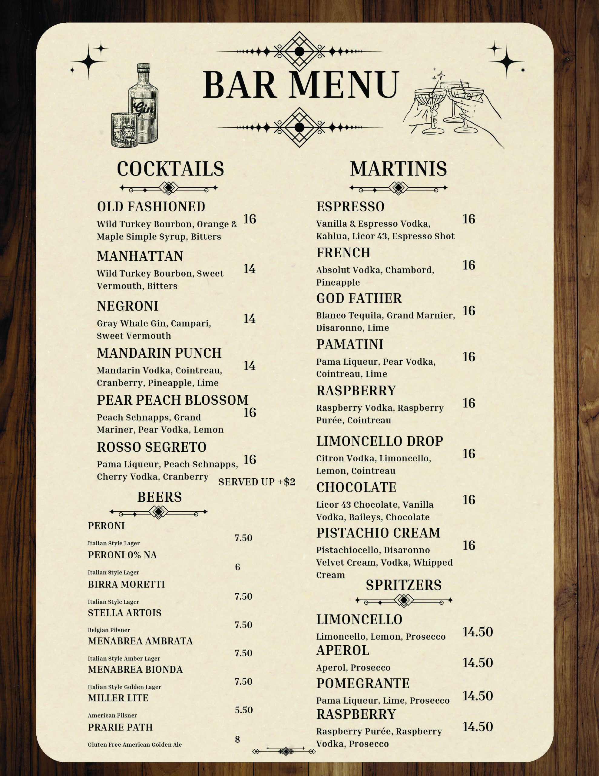 Il Vicolo Bar Menu 3 30 26 Page 1