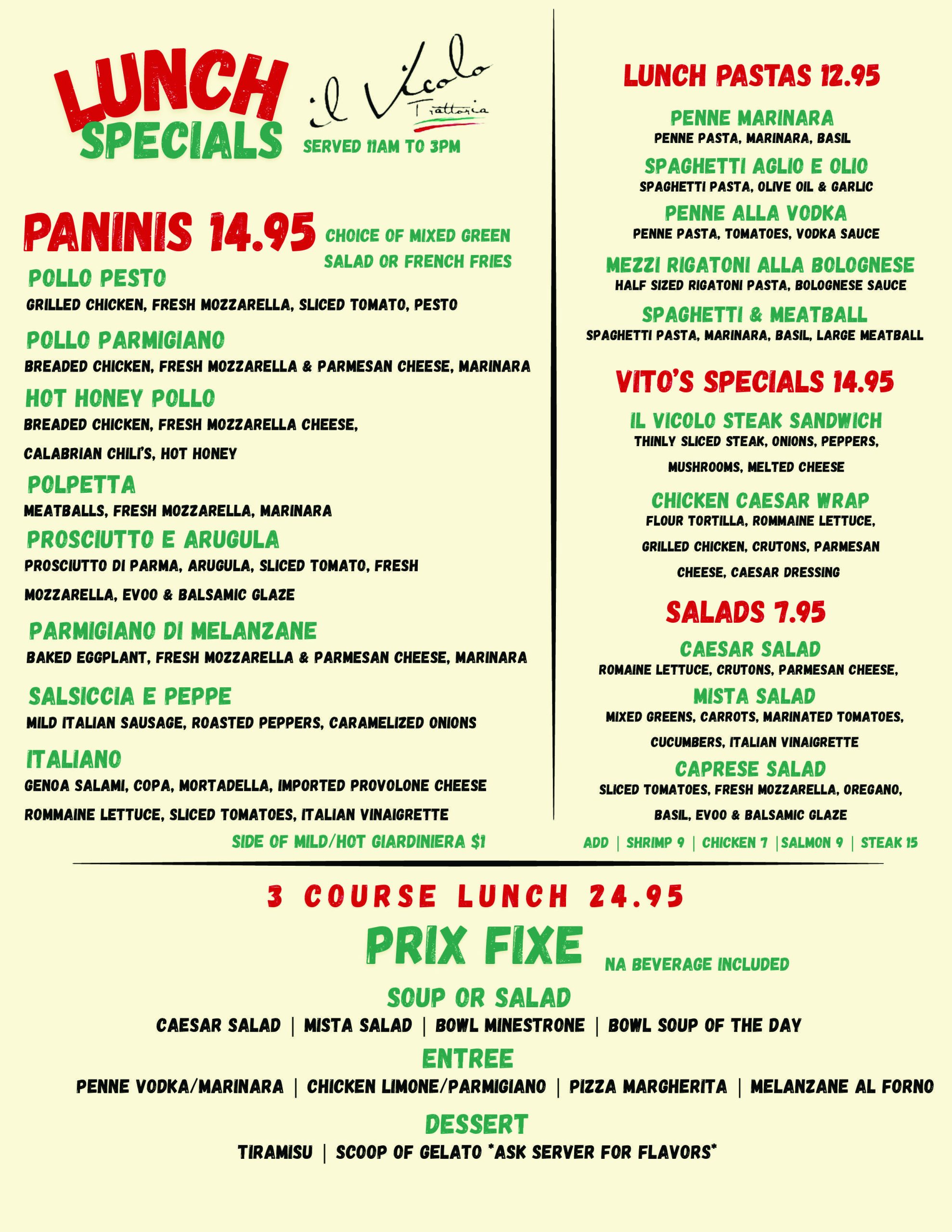 Lunch Specials